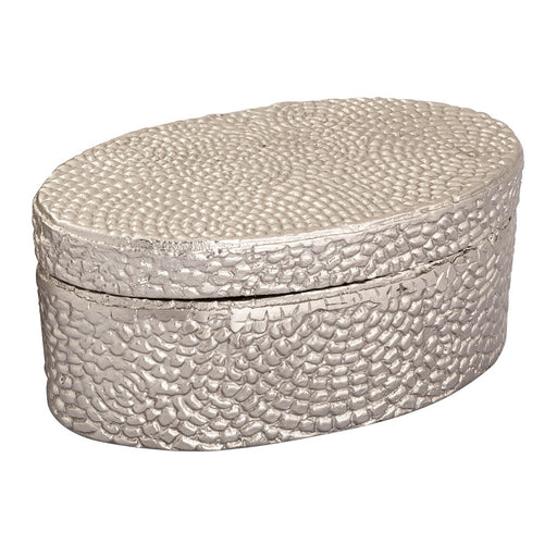 Atlas Lighting Oval Large Pebble Box, Nickel
