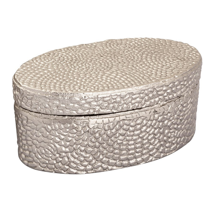 Atlas Lighting Oval Large Pebble Box, Nickel