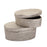 Atlas Lighting Oval Large Pebble Box, Nickel