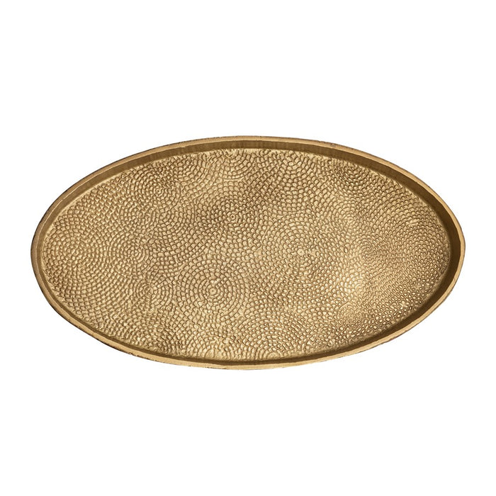 Atlas Lighting Oval Pebble Tray Set of 2, Brass