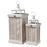 Atlas Lighting Paley Lantern Set of 2, Weathered White