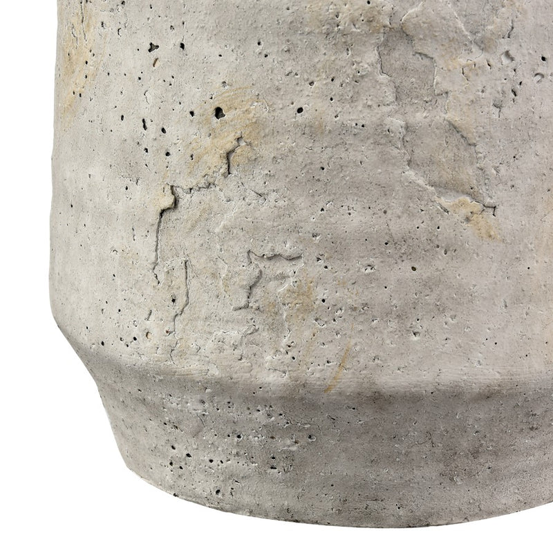 Atlas Lighting Pantheon Small Bottle | Traditional Aged White Earthenware | Bud Vase & Tabletop Sculpture | 5.75 x 5.75 x 11 in | Model AC11524-01