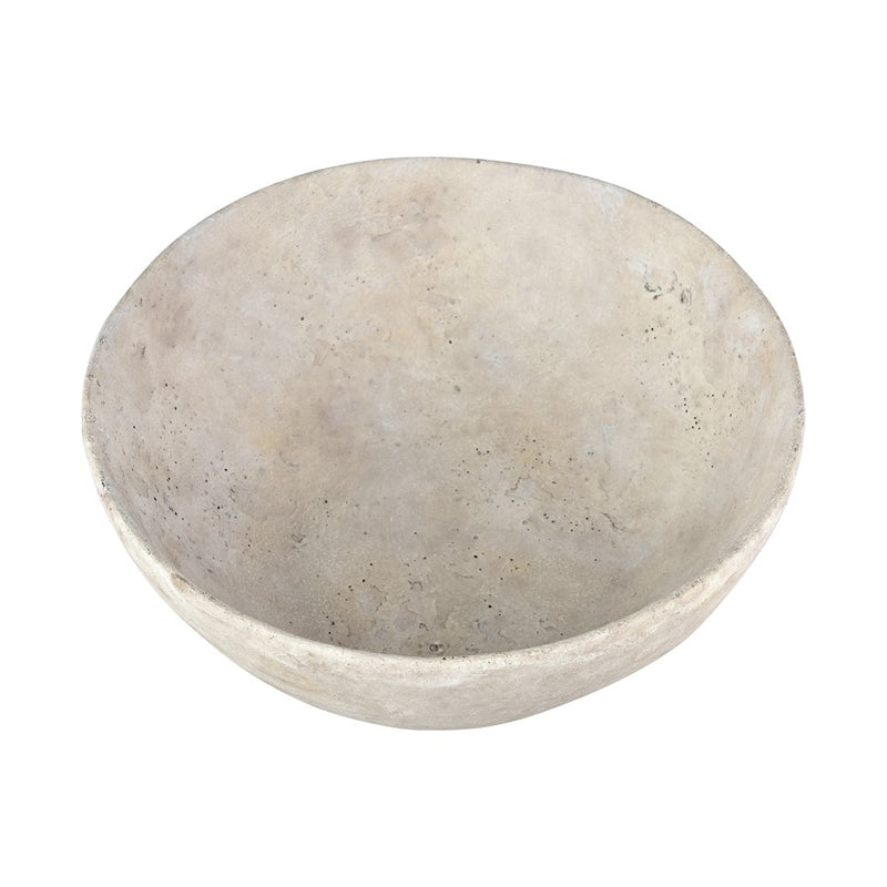 Atlas Lighting Pantheon Bowl | Traditional Aged White Earthenware Centerpiece | Kitchen Island & Dining Table Decor | Model AC11525-01