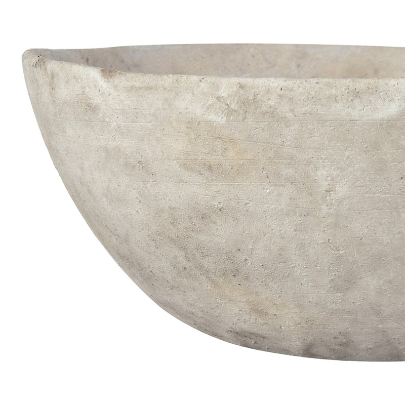 Atlas Lighting Pantheon Bowl | Traditional Aged White Earthenware Centerpiece | Kitchen Island & Dining Table Decor | Model AC11525-01