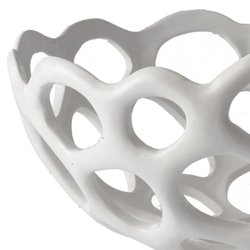Atlas Lighting Perforated Porcelain Bowl, White