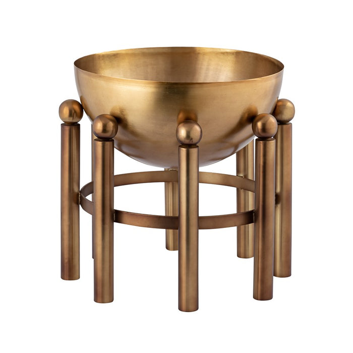 Atlas Lighting Piston Footed Small Planter, Aged Brass - AC11537-01