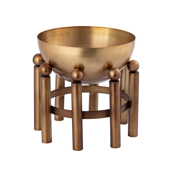 Atlas Lighting Piston Footed Large Planter, Aged Brass - AC11537-02