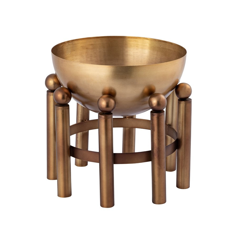 Atlas Lighting Piston Footed Large Planter, Aged Brass - AC11537-02