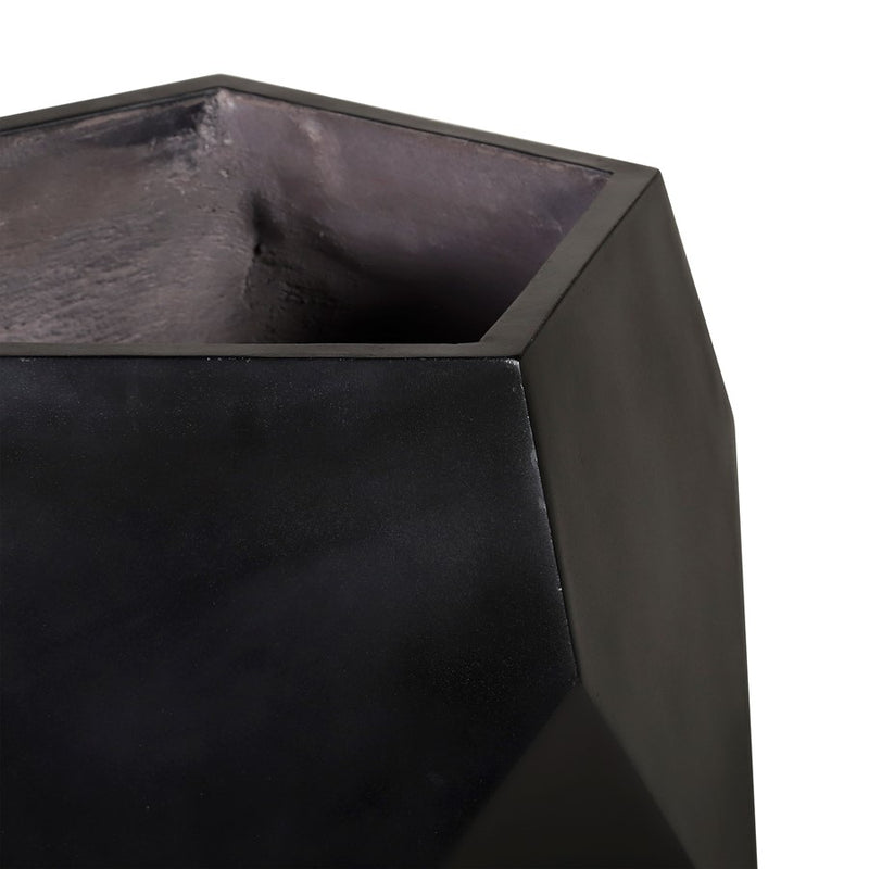 Atlas Lighting Polygon Planter, Black