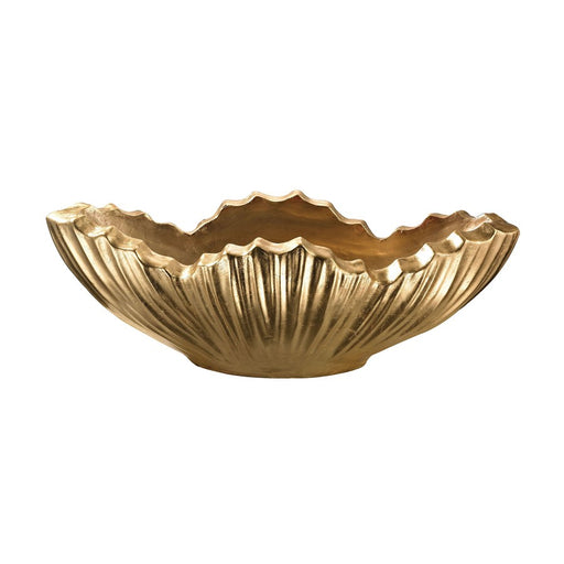 Atlas Lighting Poppy Centerpiece Bowl, Gold Leaf