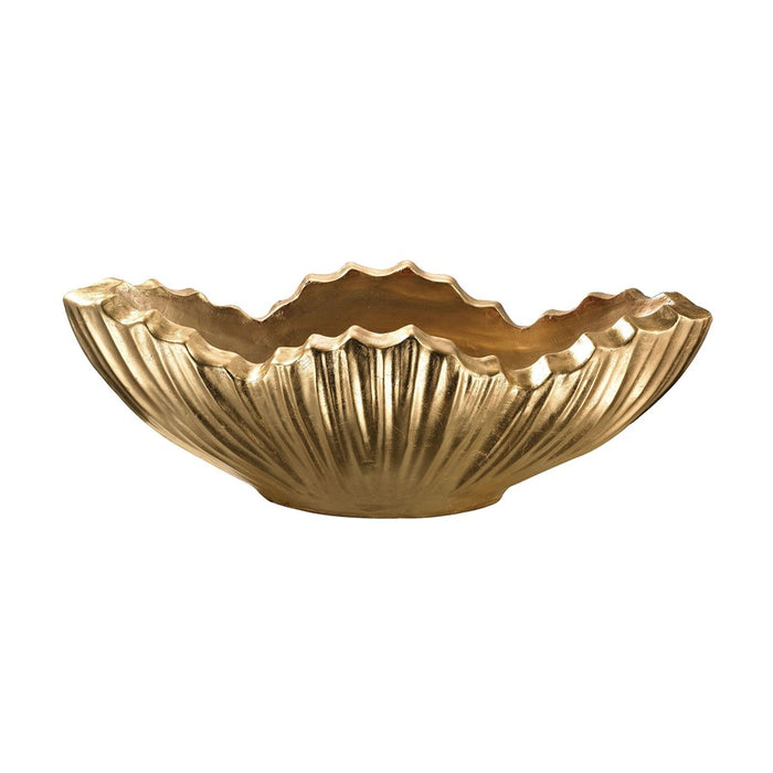 Atlas Lighting Poppy Centerpiece Bowl, Gold Leaf