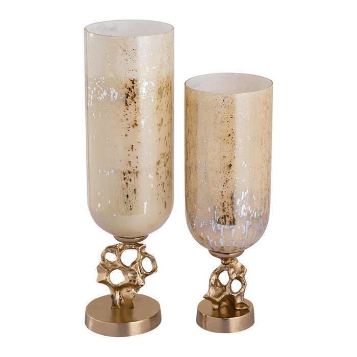 Atlas Lighting Radner Hurricane Set of 2, Gold