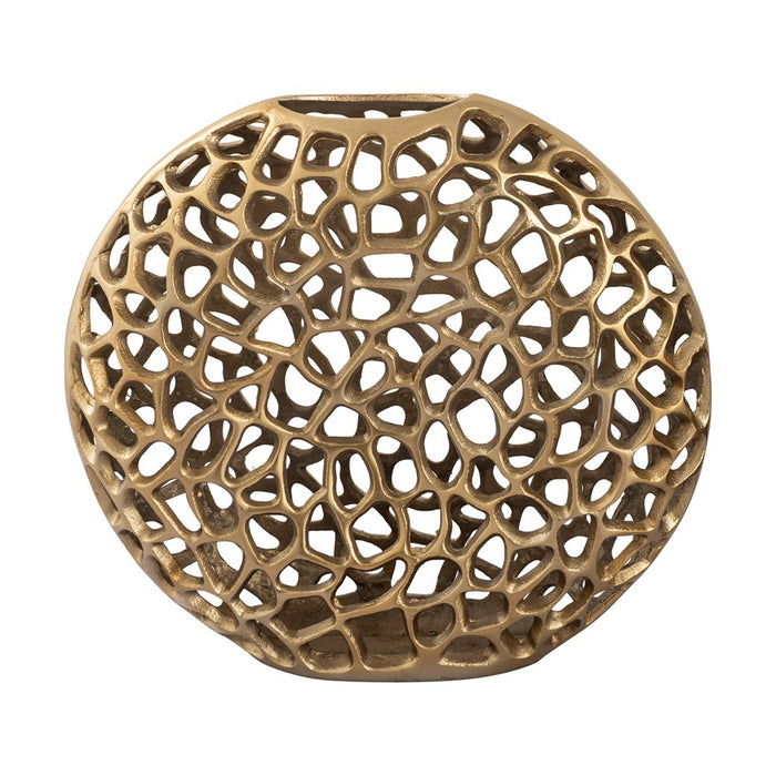 Atlas Lighting Reef Small Vase, Brass