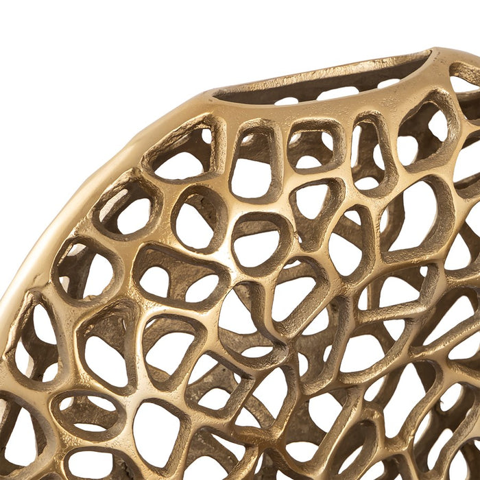 Atlas Lighting Reef Small Vase, Brass