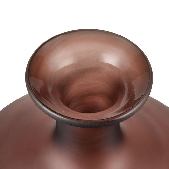 Atlas Lighting Riven Small Vase, Maroon