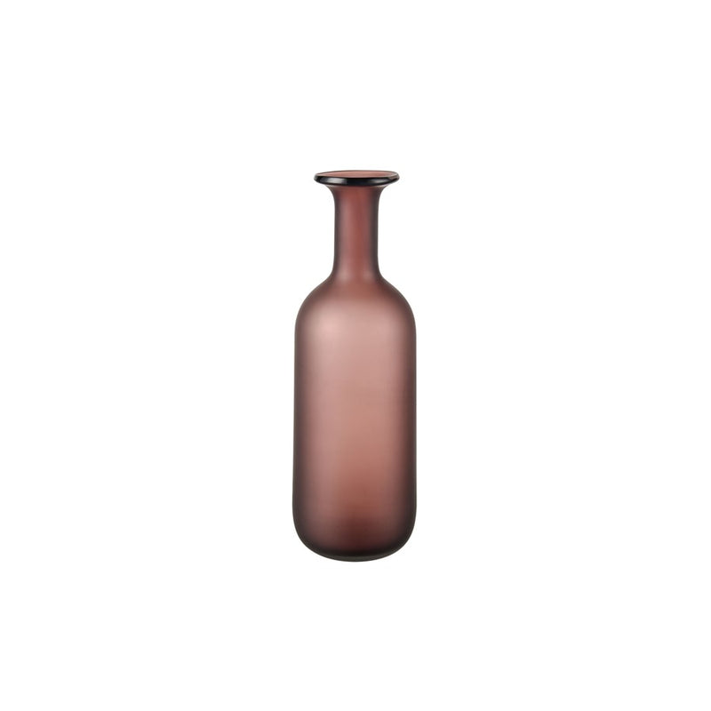 Atlas Lighting Riven Medium Vase | Maroon Matte Glass Bottle Shape | Living Room & Shelf Decor | 4.75 x 4.75 x 14.5 in | Model AC11559-02
