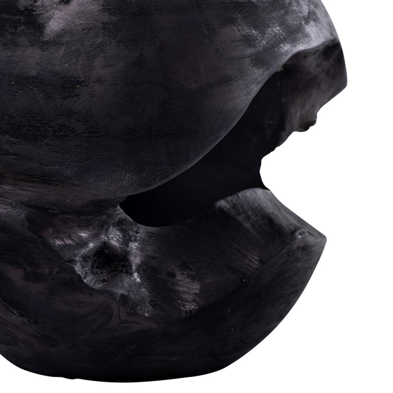Atlas Lighting Ross Large Vessel | Ebonized Wood Japandi Decor Bowl | Living Room & Entryway Accent | 11 x 11 x 11.15 in | Model AC11566-02