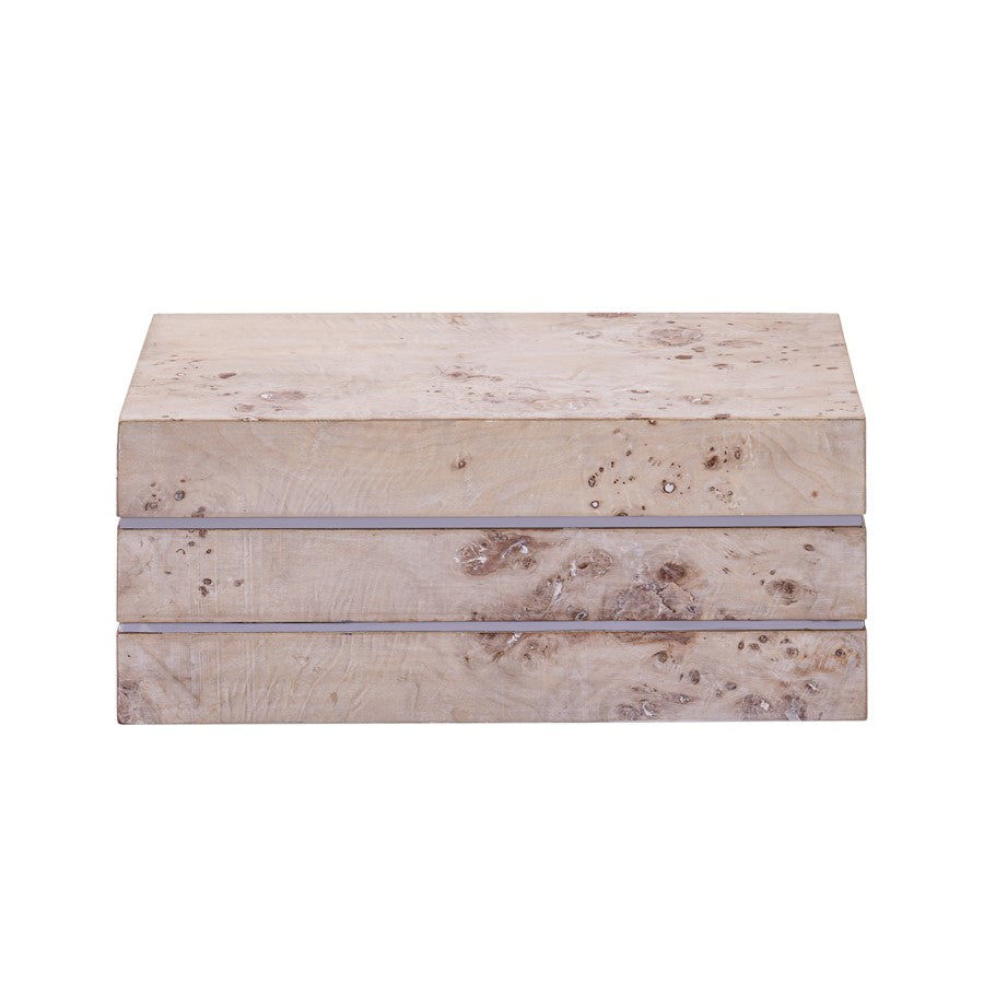Atlas Lighting Salem Box, Tall White Burl Wood - AC11569-01