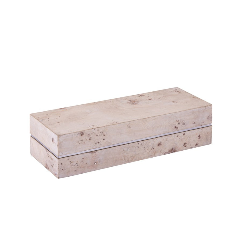 Atlas Lighting Salem Box, Long White Burl Wood