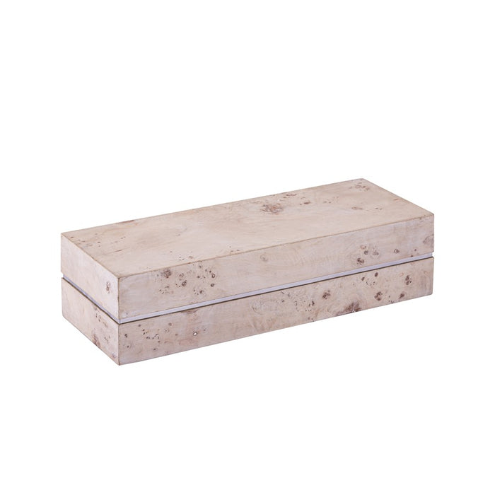 Atlas Lighting Salem Box, Long White Burl Wood