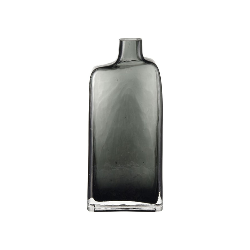 Atlas Lighting Sellen Medium Vase | Smoke Glass Bottle Shape | Shelf & Table Decor | 5 x 2.5 x 11.75 in | Model AC11576-01