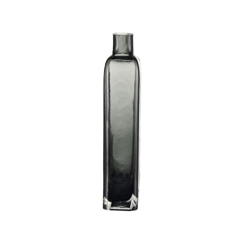 Atlas Lighting Sellen Medium Vase | Smoke Glass Bottle Shape | Shelf & Table Decor | 5 x 2.5 x 11.75 in | Model AC11576-01