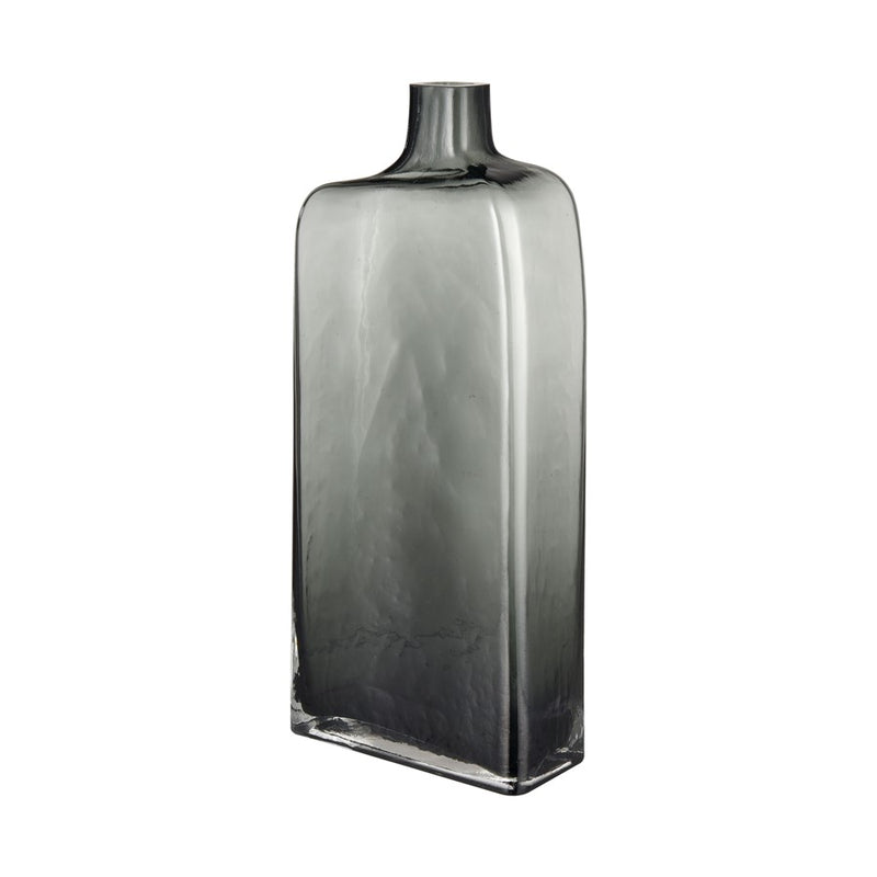 Atlas Lighting Sellen Tall Vase | Smoke Glass Bottle Shape | Floor & Table Decor | 6 x 3 x 14.5 in | Model AC11576-02