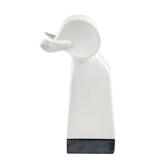 Atlas Lighting Serengeti Elephant Sculpture, Matte White