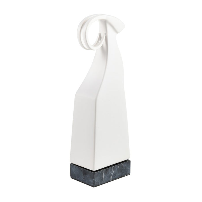 Atlas Lighting Serengeti Ram Sculpture, Matte White