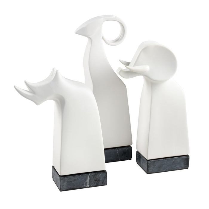 Atlas Lighting Serengeti Ram Sculpture, Matte White