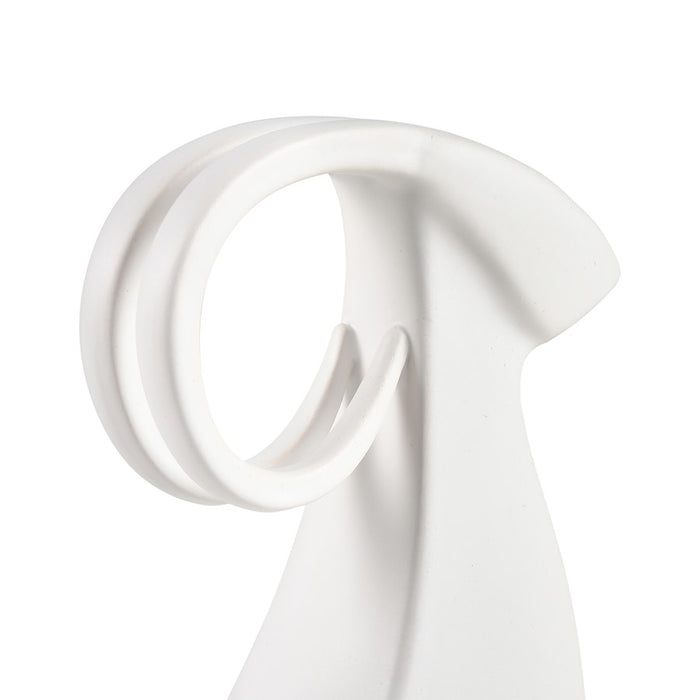 Atlas Lighting Serengeti Ram Sculpture, Matte White