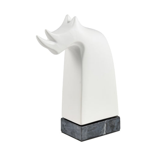 Atlas Lighting Serengeti Rhino Sculpture, Matte White