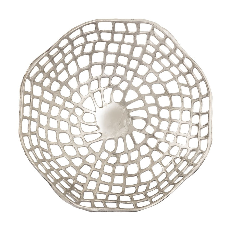 Atlas Lighting Shore Weave Basket Set of 3 | Transitional Nickel Metal Decorative Bowls | Kitchen & Dining Room Display | Model AC11590-01S