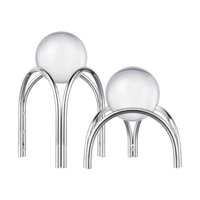 Atlas Lighting Sibyl Orb Stand Set of 2, Silver