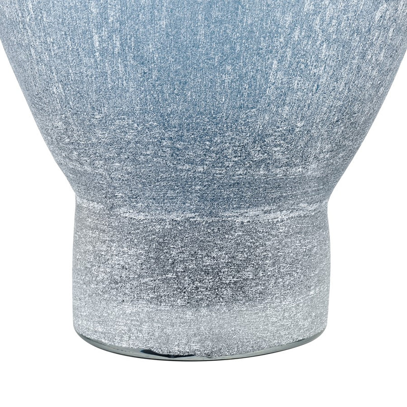 Atlas Lighting Skye Large Vase | Blue Frosted Glass with Sculptural Silhouette | Coastal Living Room & Entryway Decor | Model AC11595-01