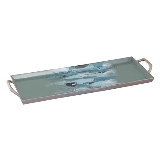 Atlas Lighting Spindrift Tray Set of 2, Seafoam Green Enamel