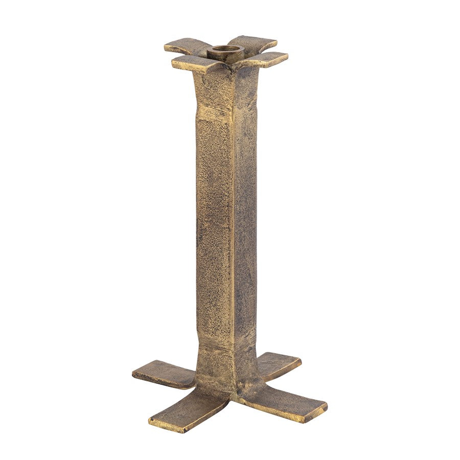 Atlas Lighting Splay Candleholder, Medium Aged Brass