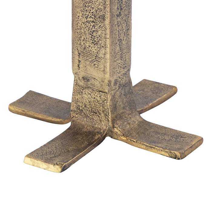 Atlas Lighting Splay Candleholder, Medium Aged Brass