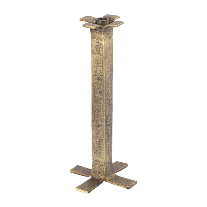 Atlas Lighting Splay Large Candleholder, Aged Brass