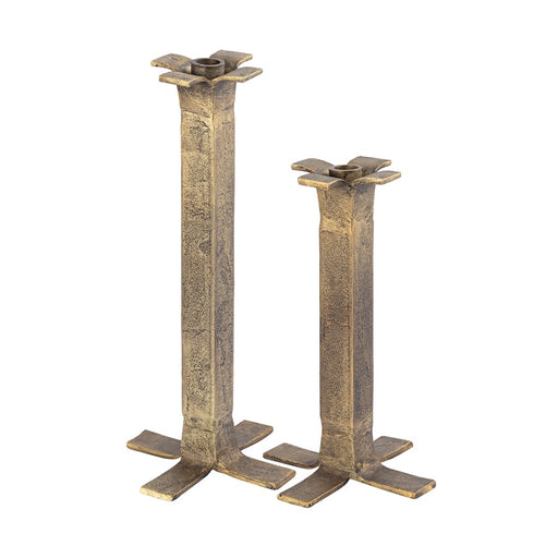Atlas Lighting Splay Large Candleholder, Aged Brass