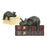 Atlas Lighting Sprawling Elephant Bookend, Set of 2, Bronze