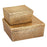 Atlas Lighting Square Linen Large Texture Box, Brass
