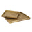 Atlas Lighting Square Linen Texture Tray Set of 2, Brass