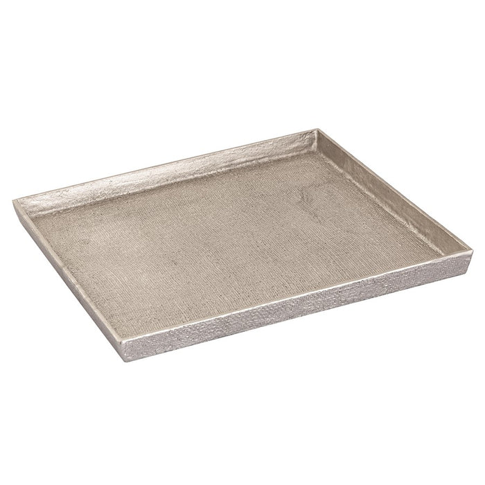 Atlas Lighting Square Linen Texture Tray Set of 2, Nickel