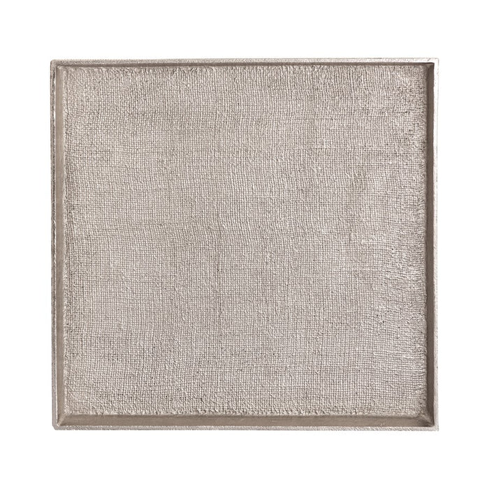 Atlas Lighting Square Linen Texture Tray Set of 2, Nickel