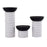 Atlas Lighting Stack Pillar Holder, Set of 3, Plaster White
