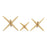 Atlas Lighting Star Jacks Decorative Object, Set of 3, Brass