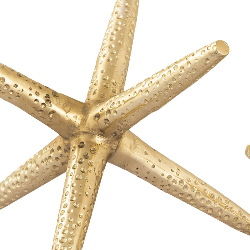 Atlas Lighting Star Jacks Decorative Object, Set of 3 | Modern Polished Brass Metal Sculptures | Bookshelf & Credenza Accent | Model AC11614-01S