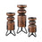 Atlas Lighting Stilton Candleholder, Set of 3, Brown