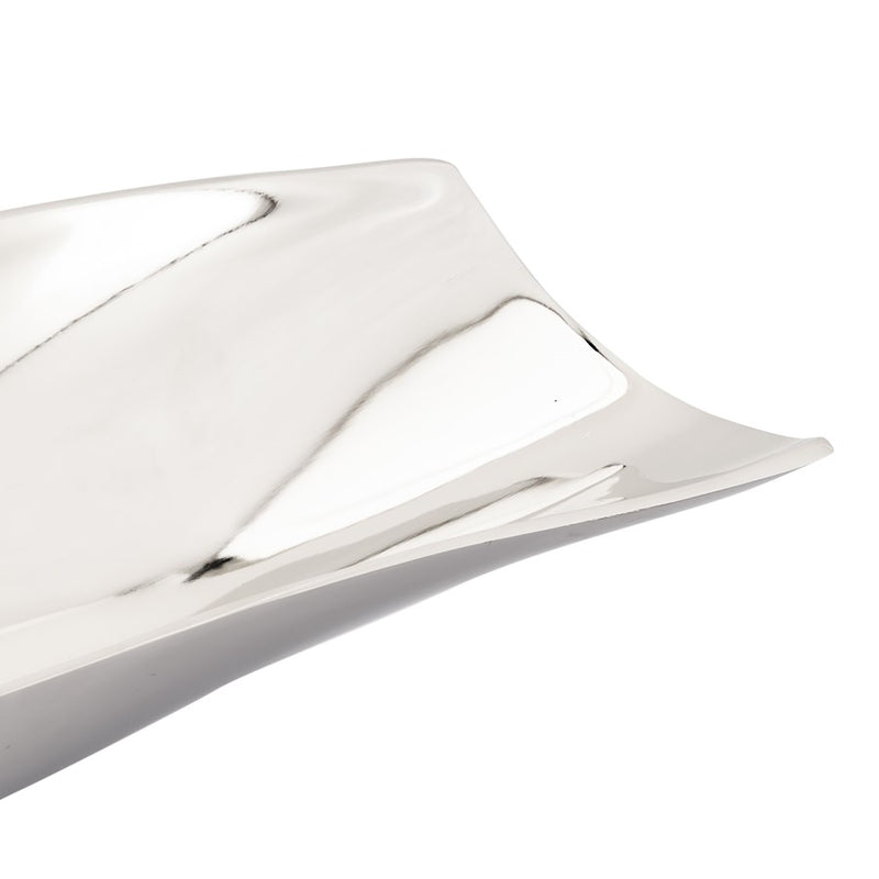 Atlas Lighting Sway Bowl Set of 2 | Transitional Polished Silver Metal | Kitchen & Living Room Decor | 22 x 7.5 x 4 in | Model AC11620-01S